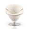 Manhattan Comfort Tulip Swivel Accent Chair in White and Polished Chrome AC029-WH - alternate 1